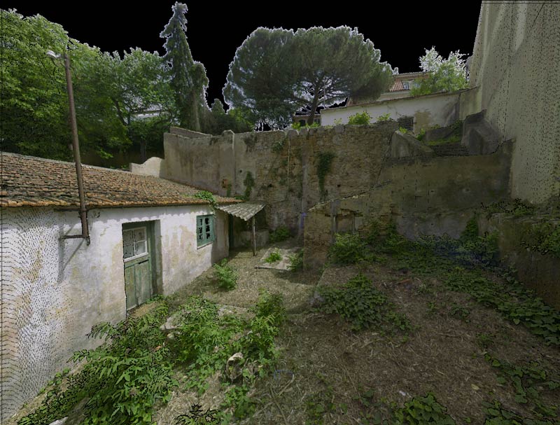 resultado final dum levantamento por 3d scan, de um terreno, para projecto de arquitectura paisagista