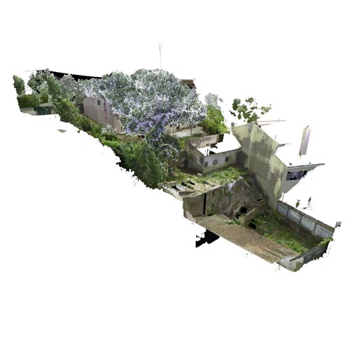 resultado final dum levantamento por 3d scan, de um terreno, para projecto de arquitectura paisagista